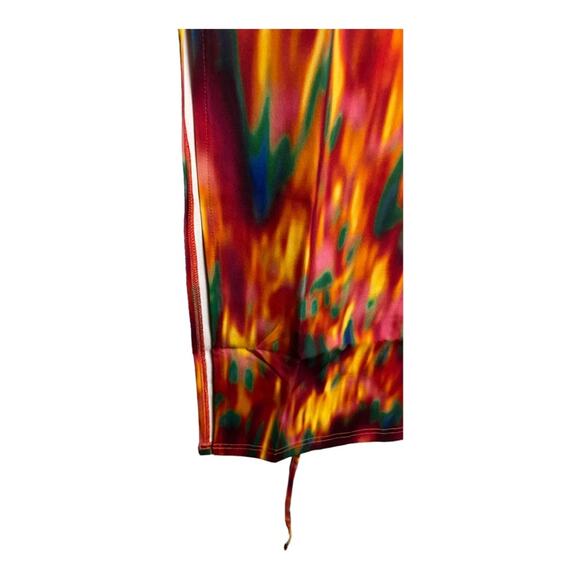 WeWoreWhat Cut Out Midi Skirt in Spicy Orange Fire Tie Dye L NWT - Picture 4 of 9